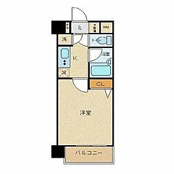 パレステュディオ早稲田 1Kの間取図画像
