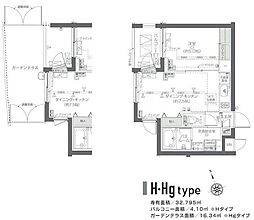ZOOM新宿夏目坂 1DKの間取図画像