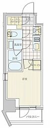 リビオメゾン戸越銀座 1Kの間取図画像