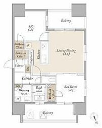 ライトテラス新宿御苑 2LDKの間取図画像
