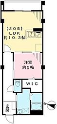 ルポリテ 1LDKの間取図画像