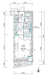 パレステュデイオ三田 1Kの間取図画像