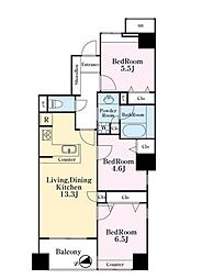 ベルメゾン文京白山 3LDKの間取図画像