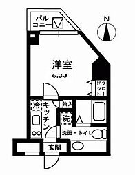 レジディア中野 1Kの間取図画像