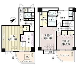 ラピュータ 2LDKの間取図画像