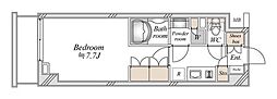ORETERRACE馬込 1Kの間取図画像