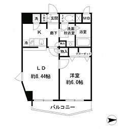 RESIDIA新中野 1LDKの間取図画像
