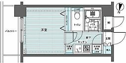 トーシンフェニックス赤坂 1Kの間取図画像