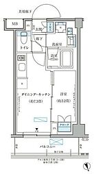 パークアクシス文京本郷 1DKの間取図画像