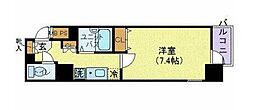 メインステージ日本橋箱崎2 1Kの間取図画像