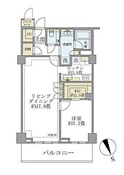 トフロム八重洲レジデンス 1LDKの間取図画像