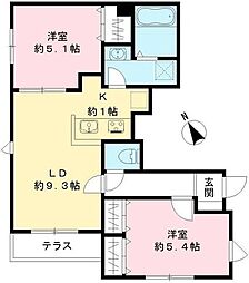 アイフラット 2LDKの間取図画像