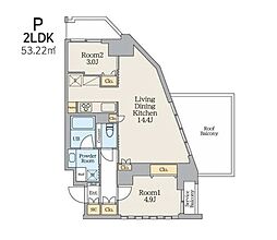 ガーデンザヴィス不動前 2LDKの間取図画像