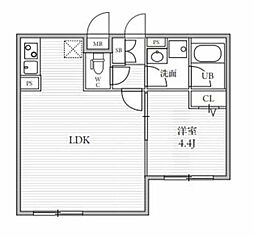 ザパームス大島 1LDKの間取図画像