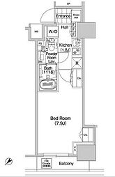 COMFORIA蒲田 1Kの間取図画像