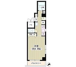 ブレコン・プラザ銀座 1Kの間取図画像