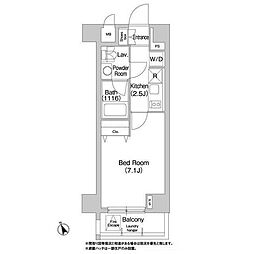 コンフォリア豊洲 1Kの間取図画像