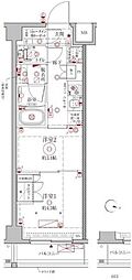 クレイシアアイズ幡ヶ谷 2Kの間取図画像