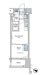 ルフォンプログレ中野富士見町ザ・レジデンス 1DKの間取図画像
