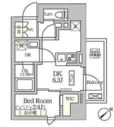 アークマーク大塚 1DKの間取図画像