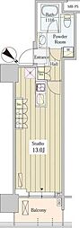 ユニゾンタワー東中野 1Kの間取図画像
