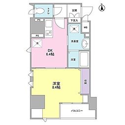 一誠レヂデンス神樂坂 1DKの間取図画像