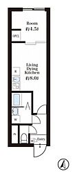 プライムスクエア池上 1LDKの間取図画像
