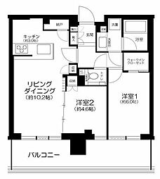 シティタワーズ東京ベイウエストタワー 2LDKの間取図画像