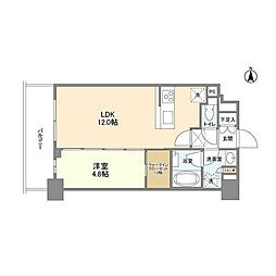 コンフォリア桜上水 1LDKの間取図画像