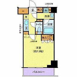 クレヴィスタ大島1 1Kの間取図画像