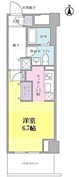 キーヌ・ブラン 1Kの間取図画像