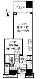 富久クロスコンフォートタワー 1LDKの間取図画像