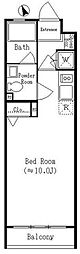 RESIDIA笹塚 ワンルームの間取図画像