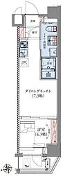 クレアティフ蔵前 1DKの間取図画像