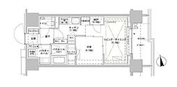 パークスフイア牛込神楽坂 1LDKの間取図画像