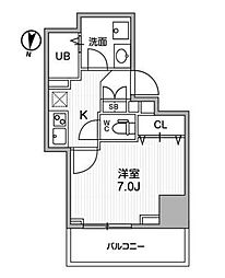 テラス森下 1Kの間取図画像