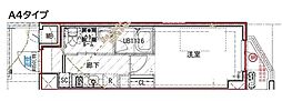 ES-Grande大島ガーデンテラス 1Kの間取図画像