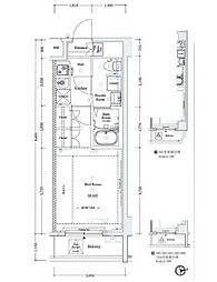 ARKMARK上北沢 1Kの間取図画像