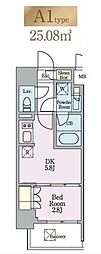 LIVIOMAISON木場 1DKの間取図画像