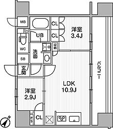 ニド巣鴨 2LDKの間取図画像