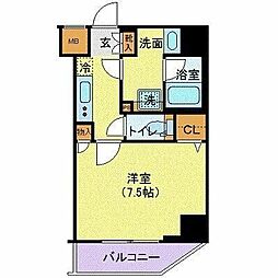 MAKESDESIGN門前仲町2 1Kの間取図画像
