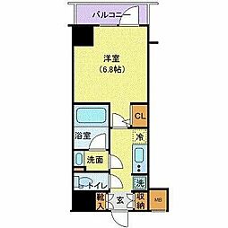 ハーモニーレジデンス浜松町 1Kの間取図画像