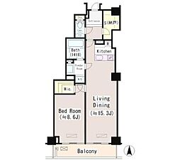 恵比寿ガーデンテラス弐番館 1LDKの間取図画像