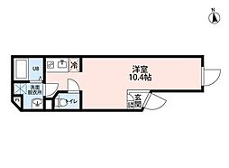 ビブリオ飯田橋 1Kの間取図画像