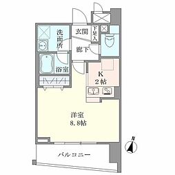 ベルメゾン幡ヶ谷 ワンルームの間取図画像