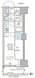 パークアクシス品川天王洲アイル 1LDKの間取図画像