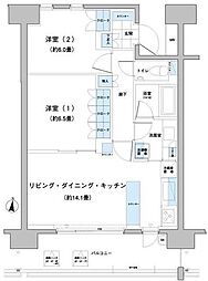 ガーデニエール砧レジデンス 1SLDKの間取図画像
