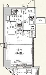 ティモーネ深川 1Kの間取図画像
