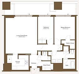 麻布台ヒルズレジデンスB 2LDKの間取図画像