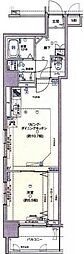 ロメック勝どき 1LDKの間取図画像